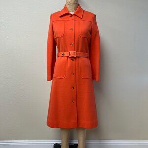 EUC Vintage 1960s ILGWU Kimberly Knit Virgin Wool Dress with Matching Belt LRG